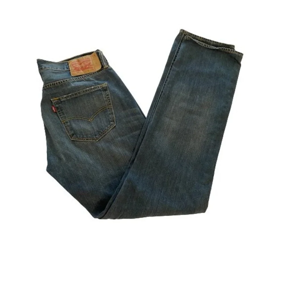 Men's 501 XX Levi Strauss Straight Leg Denim Jeans Stone Wash Size W34